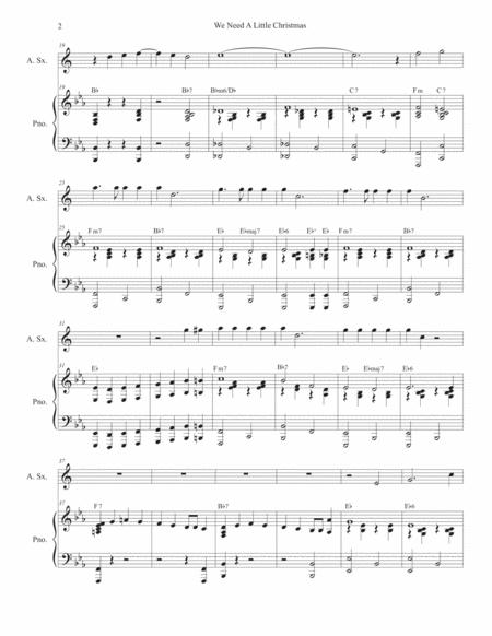 We Need A Little Christmas Alto Saxophone And Piano Page 2