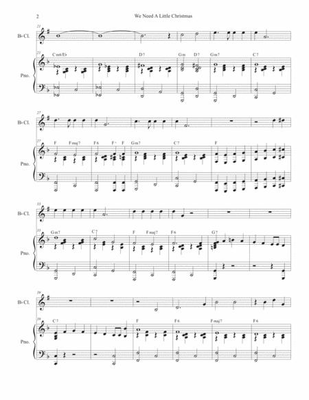 We Need A Little Christmas Bb Clarinet Solo And Piano Page 2