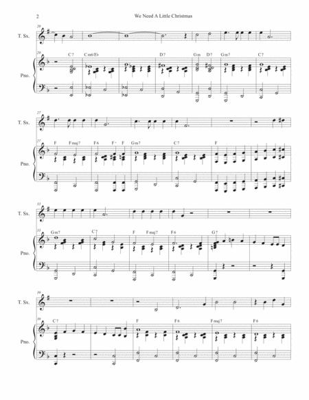 We Need A Little Christmas Tenor Saxophone And Piano Page 2