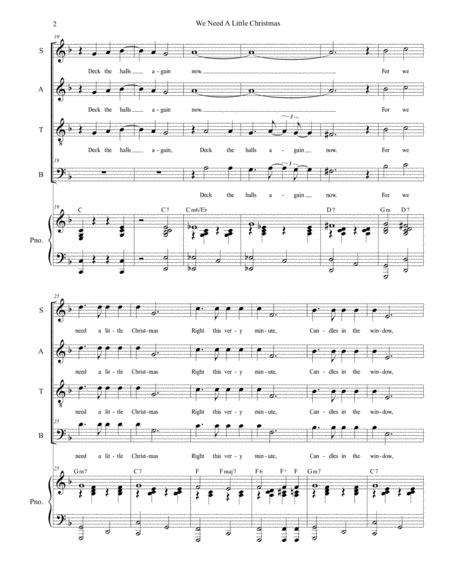 We Need A Little Christmas Vocal Quartet Satb Page 2