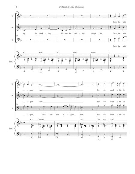 We Need A Little Christmas Vocal Trio Sab Page 2