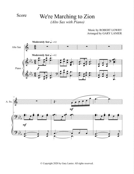 We Re Marching To Zion For Alto Sax And Piano With Score Part Page 2