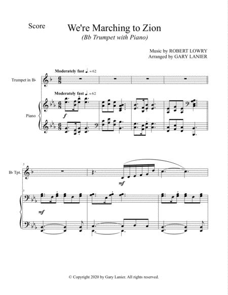 We Re Marching To Zion For B Flat Trumpet And Piano With Score Part Page 2