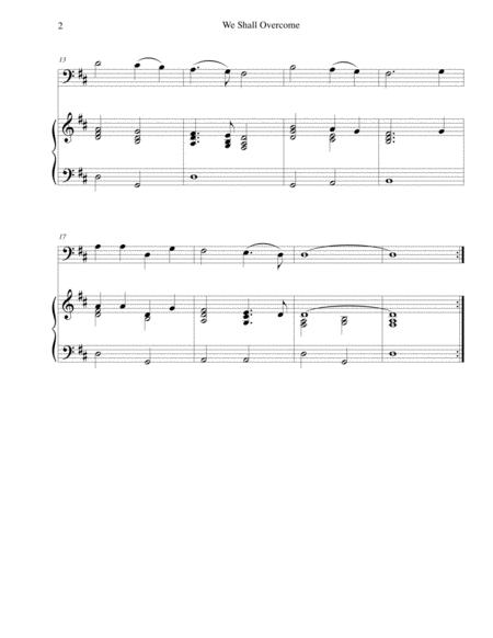 We Shall Overcome For Beginning Cello With Optional Piano Accompaniment Page 2