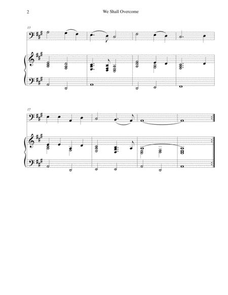 We Shall Overcome For Beginning String Bass With Optional Piano Accompaniment Page 2