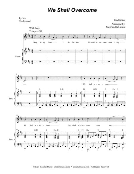 We Shall Overcome For Unison Choir Page 2