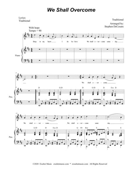 We Shall Overcome For Vocal Solo Page 2