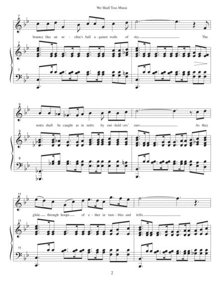 We Shall Toss Music B Flat Major Page 2