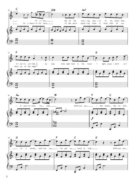 We The Kings Sad Song Transposed To C Major Page 2