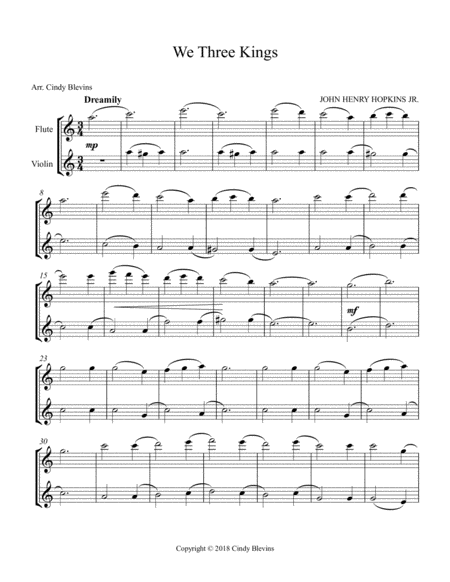 We Three Kings For Flute And Violin Page 2
