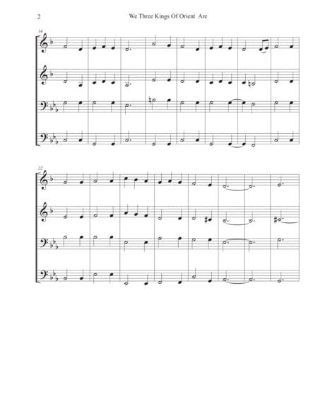 We Three Kings Of Orient Are Brass Quartet Page 2