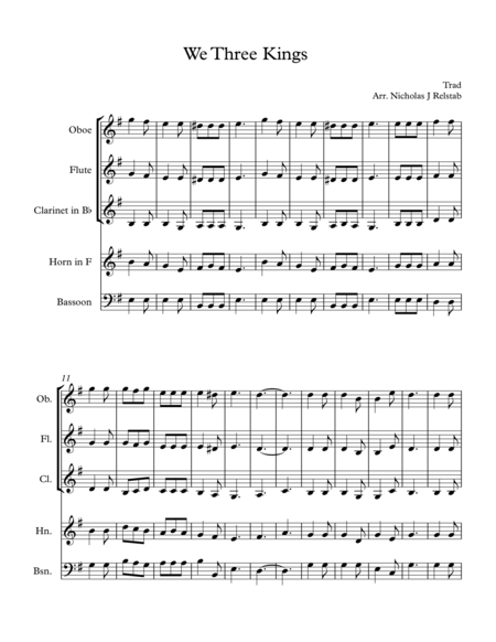 We Three Kings Wind Quintet Page 2