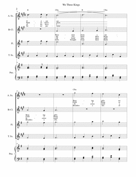 We Three Kings Woodwind Ensemble Page 2