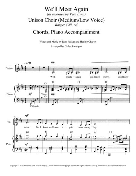 We Will Meet Again Unison Choir Medium Low Voice Chords Piano Accompaniment Page 2