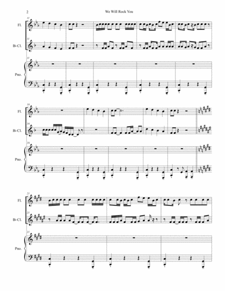 We Will Rock You Duet For Flute Bb Clarinet Page 2