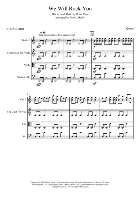 We Will Rock You String Trio Page 2