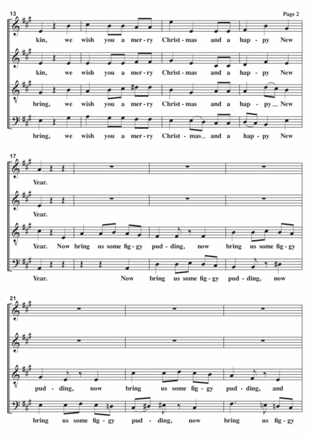 We Wish You A Merry Christmas A Cappella Page 2