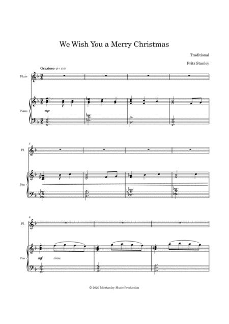 We Wish You A Merry Christmas Flute Piano Accompaniment Page 2