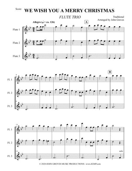 We Wish You A Merry Christmas Flute Trio Page 2