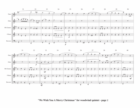 We Wish You A Merry Christmas For Woodwind Quintet Arr Reisteter Page 2