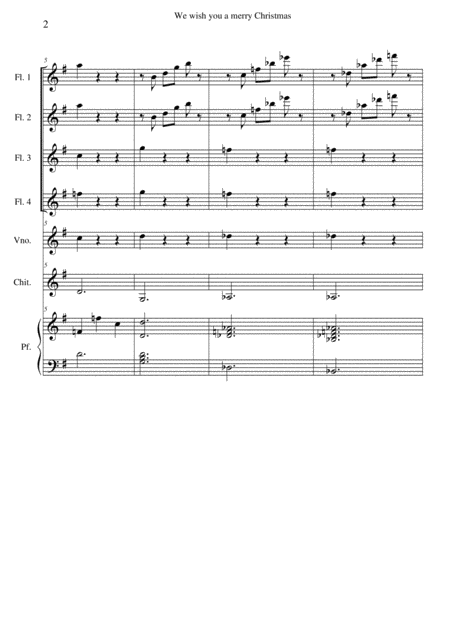 We Wish You A Merry Christmas Per 4 Flauti E Orchestra Scolastica Page 2