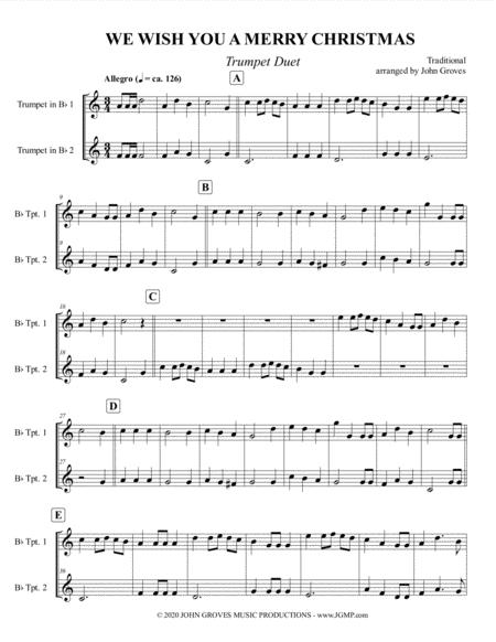 We Wish You A Merry Christmas Trumpet Duet Page 2