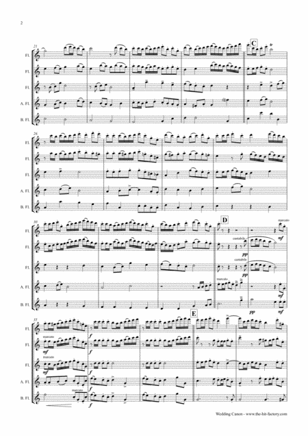 Wedding Canon Festive Concert Piece Flute Quintet Page 2