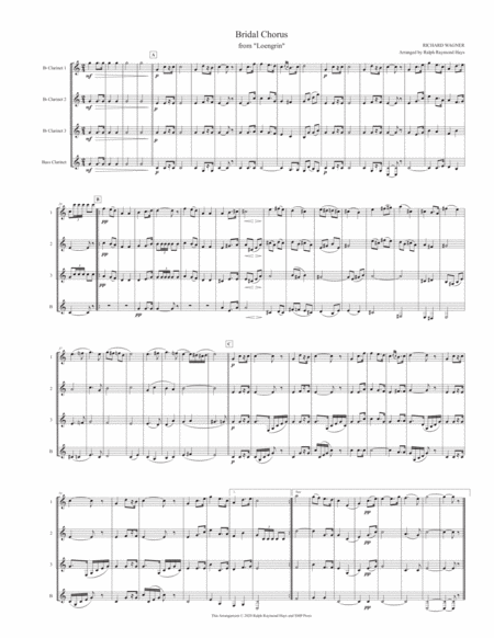 Wedding Classics For Clarinet Quartet Page 2