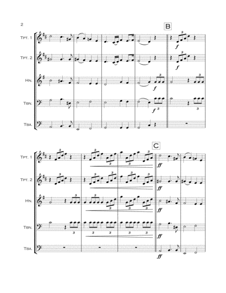 Wedding March Brass Quintet Page 2