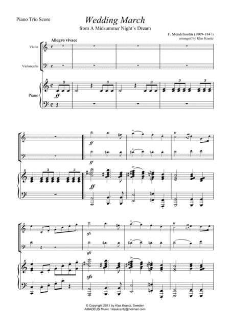 Wedding March For Piano Trio Page 2