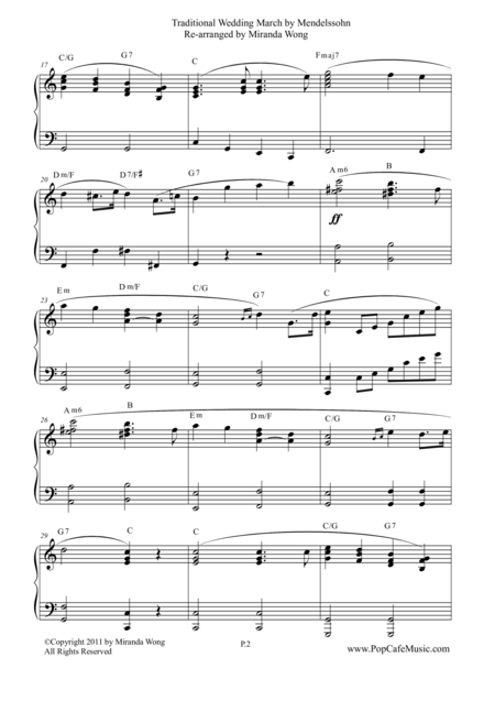 Wedding March Wedding Version For Piano Page 2