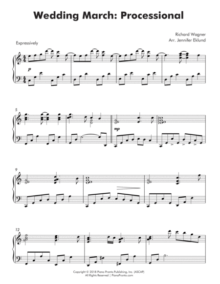 Wedding Marches Pack Late Intermediate Piano Page 2