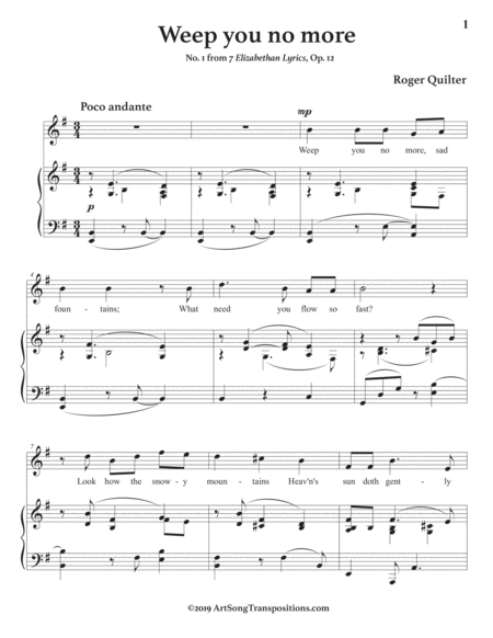 Weep You No More Op 12 No 1 E Minor Page 2