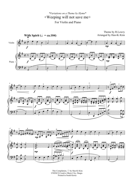 Weeping Will Not Save Me For Violin And Piano Page 2