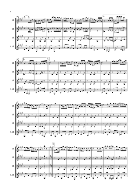 Weeping Willow Rag For Clarinet Quartet Page 2