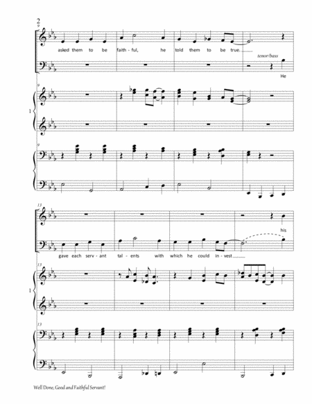 Well Done Good And Faithful Servant Satb And Piano 4 Hands 12 Pages Page 2