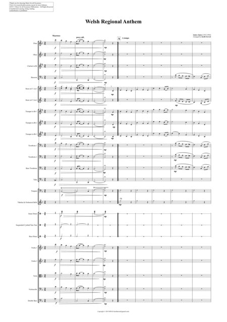 Welsh Regional Anthem For Symphony Orchestra Commonwealth Games Anthem Series Page 2
