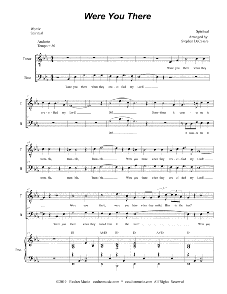 Were You There Duet For Tenor And Bass Solo Page 2