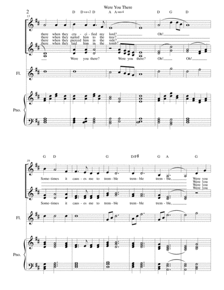 Were You There Flute Trio And Piano Page 2