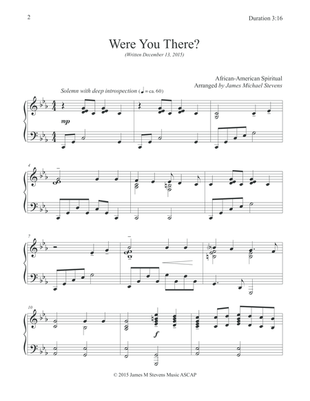 Were You There Piano Hymn Arrangement Page 2