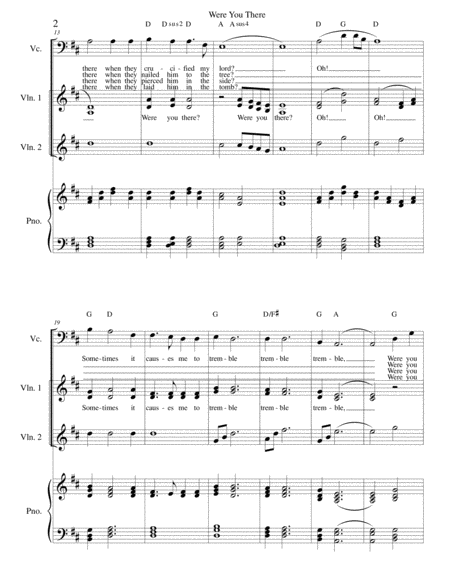 Were You There Strings And Piano Page 2