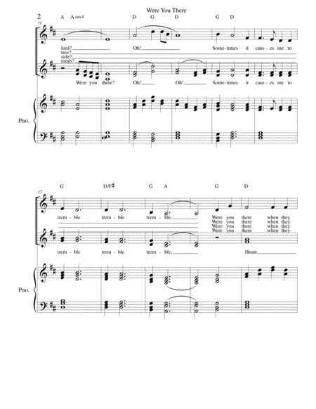 Were You There Trio And Piano Page 2