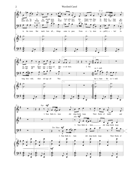 Wexford Carol Satb Page 2