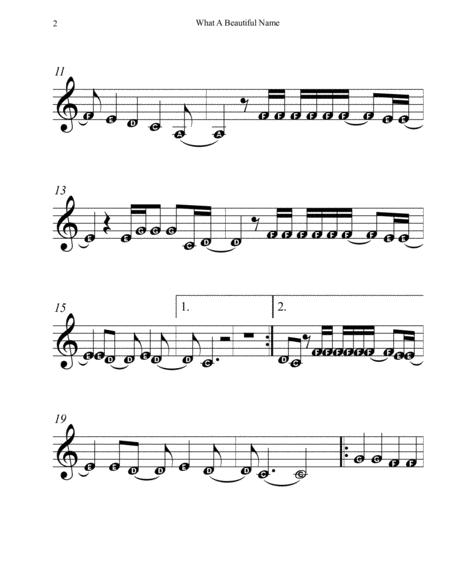 What A Beautiful Name Hillsong Worship Sheet Music Beginner Page 2