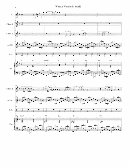 What A Wonderful World Duet For C Instruments Page 2