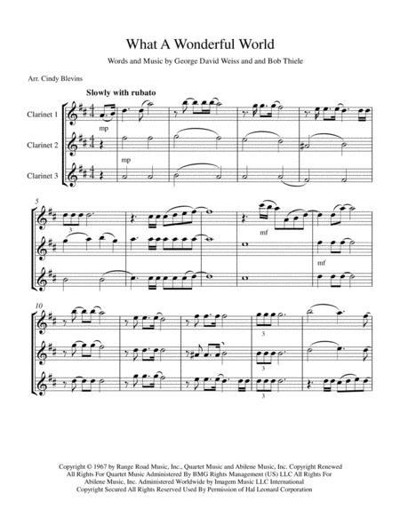 What A Wonderful World For Clarinet Trio Page 2