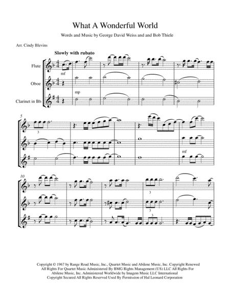 What A Wonderful World For Flute Oboe And Clarinet Page 2