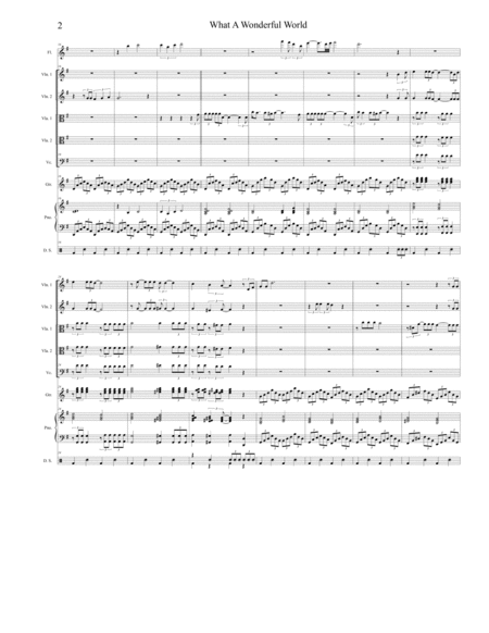 What A Wonderful World For String Quintet Page 2