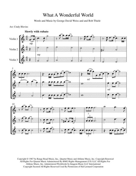 What A Wonderful World For Violin Trio Page 2