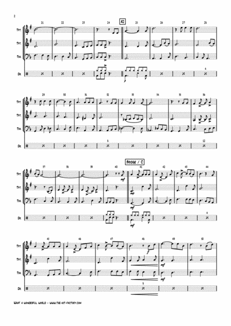 What A Wonderful World Louis Armstrong Brass Trio Page 2